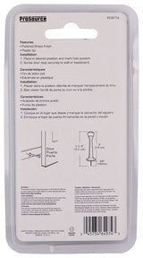 ProSource CL-208C-PB-PS Heavy-Duty Rigid Door Stop, 1 in Dia Base, 3 in Projection, Die-Cast Zinc & Plastic