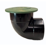 NDS 5.9 in. W X 7.9 in. D Round Emitter with 90 Degree Elbow