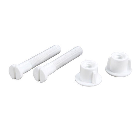 Ace Toilet Seat Hinge Bolts White Plastic For Universal