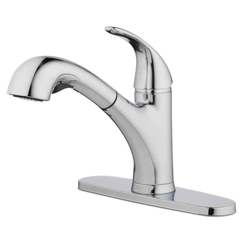 OakBrook Pacifica One Handle Brushed Nickel Pull-Out Kitchen Faucet
