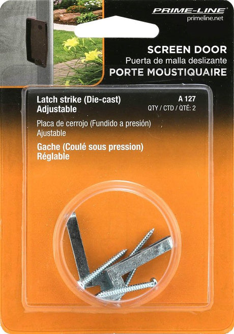 Prime-Line A 127 Door Latch Strike, Zinc