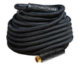 HydroSteel Pro 8586 Water Hose with Brass Nozzle, 3/8 in, 50 ft L, Rubber/Vinyl, Black