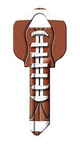 Hy-Ko 16010KW1-25 Key Blank, Football, Brass, Nickel-Plated, For: Kwikset KW1 Keyways, KW1 Key Number, Pack of 10