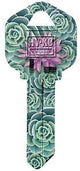Hy-Ko 16010KW1-40 Key Blank, Green Leaves, Brass, Nickel-Plated, For: Kwikset KW1 Keyways, KW1 Key Number, Pack of 10