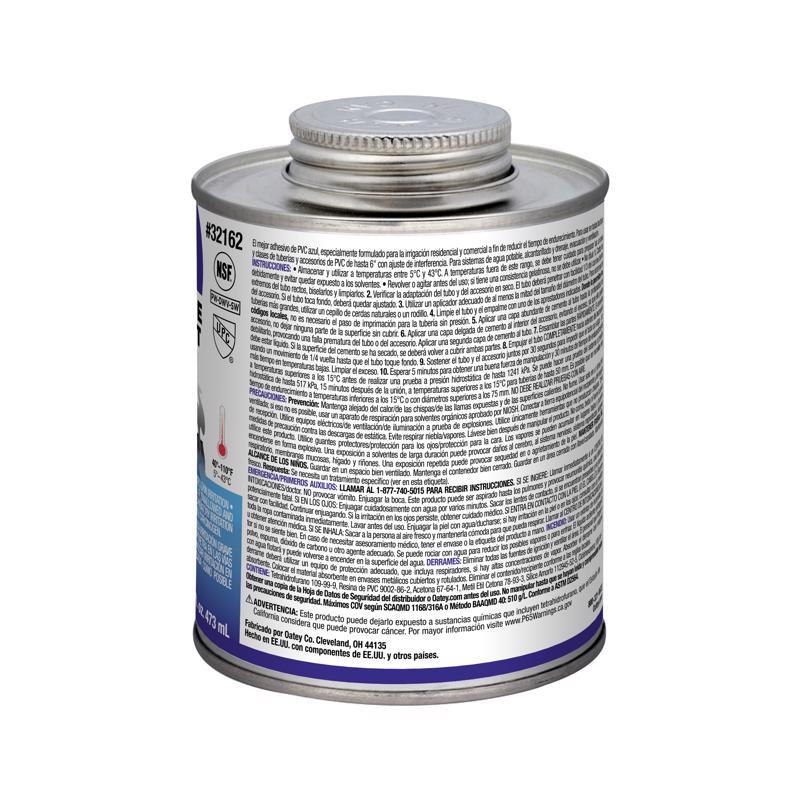 Oatey Lava Hot Blue Cement For PVC 16 oz