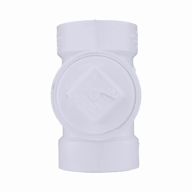 Charlotte Pipe Schedule 40 1-1/2 in. Hub X 1-1/2 in. D Hub PVC Cleanout Tee with Plug 1 pk