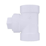 Charlotte Pipe Schedule 40 1-1/2 in. Hub X 1-1/2 in. D Hub PVC Cleanout Tee with Plug 1 pk