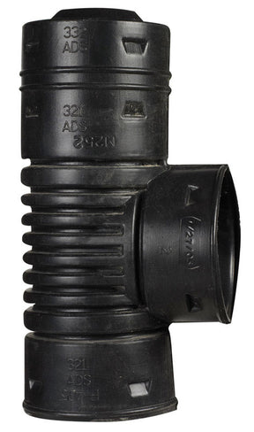 Advanced Drainage Systems 3 in. Snap X 3 in. D Snap Polyethylene 10 in. Blind Tee 1 pk