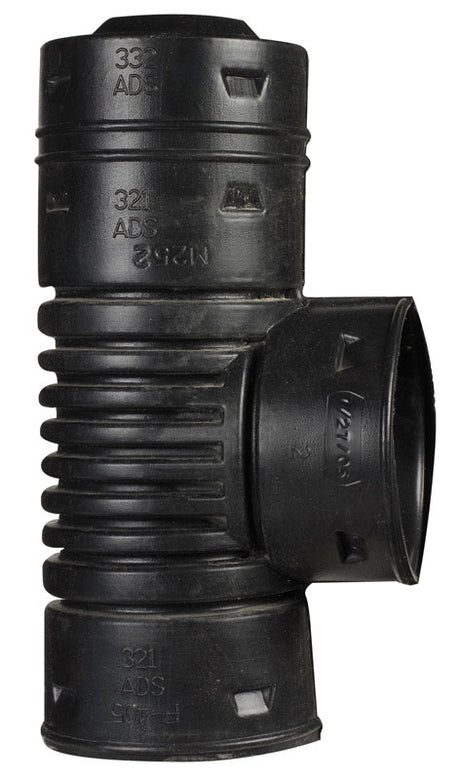 Advanced Drainage Systems 3 in. Snap X 3 in. D Snap Polyethylene 10 in. Blind Tee 1 pk