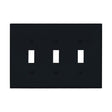 Eaton Cooper Wiring PJ3BK Wallplate, 0.08 in L, 8.56 in W, 3 -Gang, Polycarbonate, Black, Pack of 15