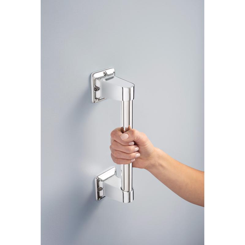 Delta 10.63 in. L Polished Chrome Stainless Steel Grab Bar