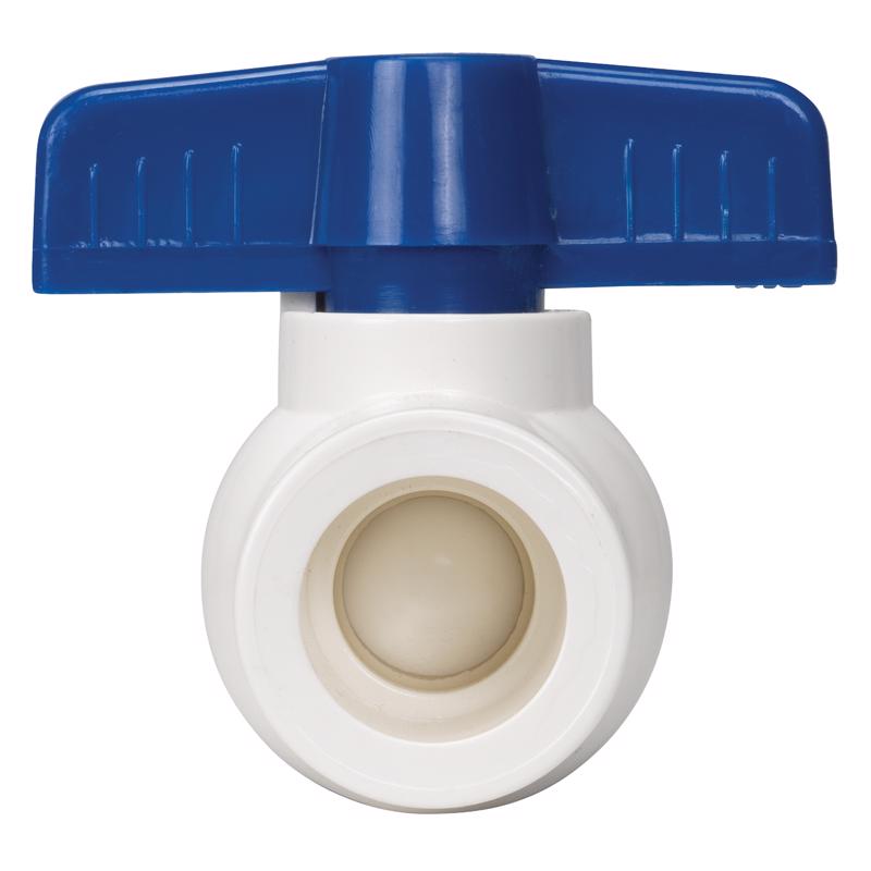 Homewerks 3/4 in. PVC Slip Ball Valve Full Port Quarter-Turn Lever For Non-Potable Water