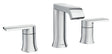 Moen Genta Series 84763 Bathroom Faucet, 1.2 gpm, 2-Faucet Handle, 3-Faucet Hole, Metal, Chrome-Plated, Lever Handle
