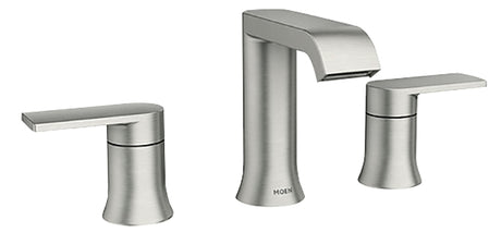 Moen Genta Series 84763SRN Bathroom Faucet, 1.2 gpm, 2-Handle, 3-Faucet Hole, Metal, Spot Resist Brushed Nickel