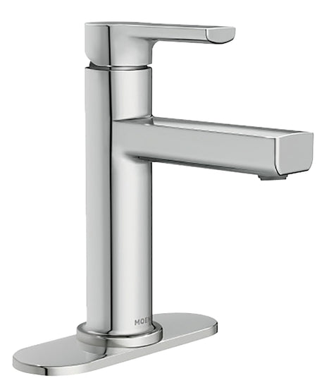 Moen Rinza 84627 Bathroom Faucet, 1.2 gpm, 1-Handle, 1-Faucet Hole, Metal, Chrome, 4 in Faucet Centers