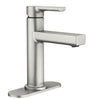 Moen Rinza Series 84627SRN Bathroom Faucet, 1.2 gpm, 1-Faucet Handle, 1-Faucet Hole, Metal, Brushed Nickel