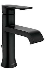 Moen Genta Series 84760BL Bathroom Faucet, 1.2 gpm, 1-Handle, Metal, Matte Black, 4 in Faucet Centers
