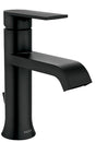 Moen Genta Series 84760BL Bathroom Faucet, 1.2 gpm, 1-Handle, Metal, Matte Black, 4 in Faucet Centers