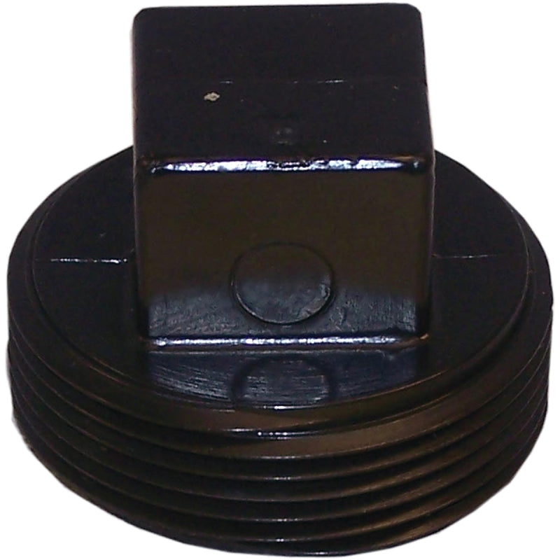 Canplas 103051SBC Threaded Plug, 1-1/2 in, MNPT, ABS, Black, SCH 40 Schedule