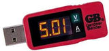 Gardner Bender GUSB-3450 USB Multimeter, LED Display, Functions: Current, Voltage, Polarity, Red