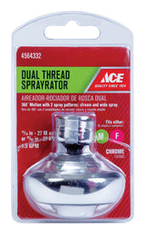 Ace Dual Thread 15/16 in.- 27M x 55/64 in.-27F Chrome Swivel Sprayrator