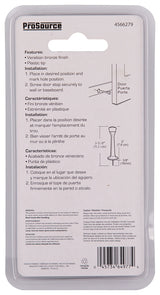 ProSource CL-208C-VB-PS Heavy-Duty Rigid Door Stop, 1 in Dia Base, 3 in Projection, Die-Cast Zinc & Plastic