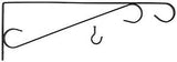 Landscapers Select GB0283L Hanging Plant Bracket, 15-1/2 in L, Steel, Black, Black, Wall