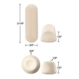 Ace Toilet Seat Bumpers White Plastic