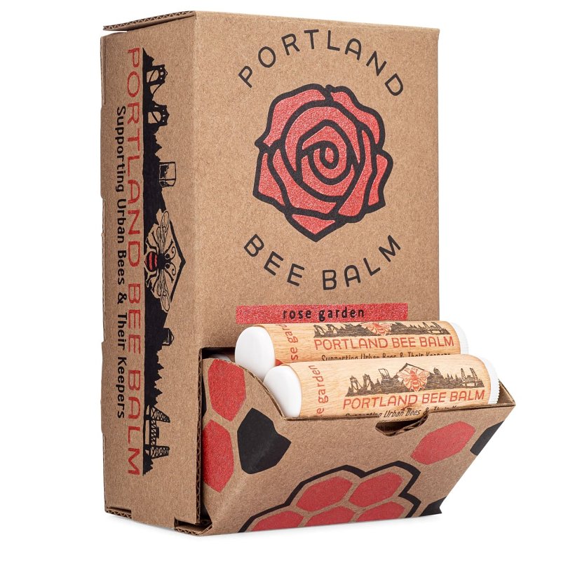Portland Bee Balm 104 Lip Balm, Rose Garden, Pack of 24