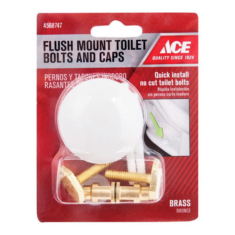 Ace Toilet Bolts Set White Plastic