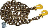 Ancra 50364-38-10 Chain Assembly with Clevis Hook, 3/8 in, 10 ft L, 6600 lb Working Load, 70 Grade, Carbon Alloy Steel