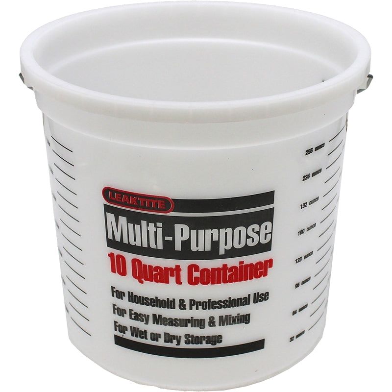 ENCORE Plastics 20325 Paint Container, 10 qt Capacity, HDPE, Natural