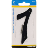HILLMAN 4 in. Black Aluminum Nail-On Number 7 1 pc, Pack of 3