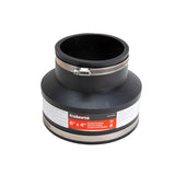 ProSource FC56-64 Coupling, 6 x 4 in, Cast Iron, Plastic and Steel Drain Pipes, PVC, Black