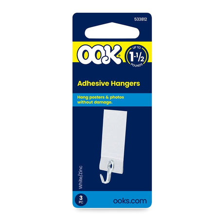 OOK 50085 Picture Hanger, 3 lb, White