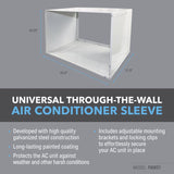 Perfect Aire Air Conditioner Sleeve 25.5 in. W X 15.25 in. H White