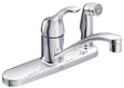 Moen Adler Series CA87554C Kitchen Faucet, 1.5 gpm, 1-Faucet Handle, Stainless Steel, Chrome Plated, Deck Mounting