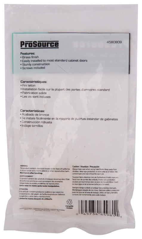 ProSource CB-01PB-PS Double Ball Catch, Brass, Polished Brass, Brass