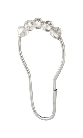 iDesign Chrome Silver Metal Shower Curtain Rings 12 pk, Pack of 6