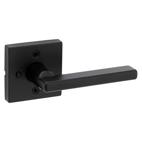 Kwikset Signature Series 730HFL SQT 514 CP Privacy Lever, Matte Black, Zinc, Residential, Reversible Hand, 2 Grade