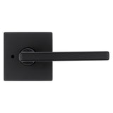 Kwikset Signature Series 730HFL SQT 514 CP Privacy Lever, Matte Black, Zinc, Residential, Reversible Hand, 2 Grade