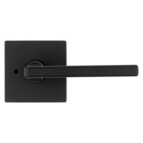 Kwikset Signature Series 730HFL SQT 514 CP Privacy Lever, Matte Black, Zinc, Residential, Reversible Hand, 2 Grade