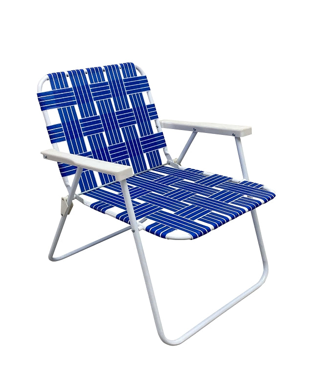 Seasonal Trends AC4007-BLUE Folding Web Chair, 22.83 in W, 23.62 in D, 30.71 in H, 250 lbs Capacity, Steel Frame, Pack of 6