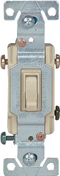 Eaton Wiring Devices 1303-7V Series Toggle Switch, Ivory, 15 A, Wall Mount, Polycarbonate Housing Material