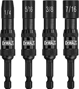 DEWALT DWPVTDRV Nut Driver Set, 4-Piece, Pivoting, Steel, Magnesium Phosphate