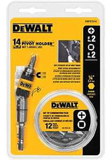 DEWALT DWPVTC14 Pivot Holder Set, #2 Drive, Phillips/Square Drive, 1/4 in Shank, Hex Shank, Stainless Steel