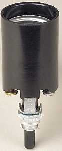 Leviton 4155 Lamp Holder, 1-Circuit, Candle Socket, 1.27 in Dia x 3.13 in D Dimensions, 250 V, 660 W, Black