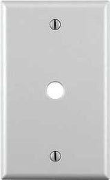Leviton 001-88013-000 Standard Wallplate, 1-Gang, Plastic, White
