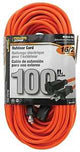 PowerZone OR481635 Outdoor Extension Cord, 16 AWG Cable, 100 ft L, Orange