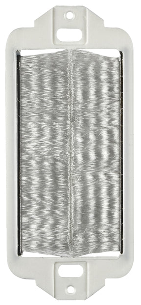 Leviton 41075-DBW Brush Pass-through Insert, Plastic, White ...